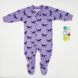 NWT Sara’s Prints Footed Pajamas — Horse Heart Print, Size 6M